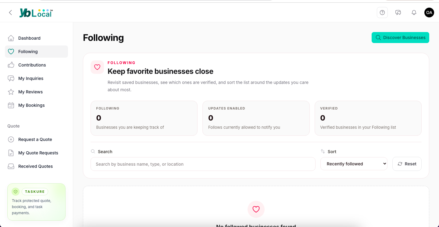 Keep favorite businesses close